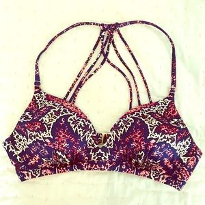Athleta strappy bikini top sz M